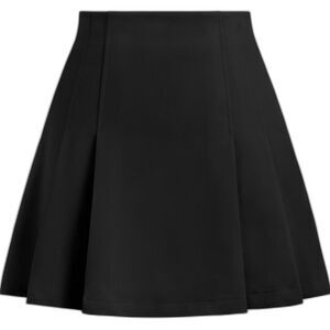 Solid Mid Waist Pleated Mini Skirt, Size L(8)-NWT